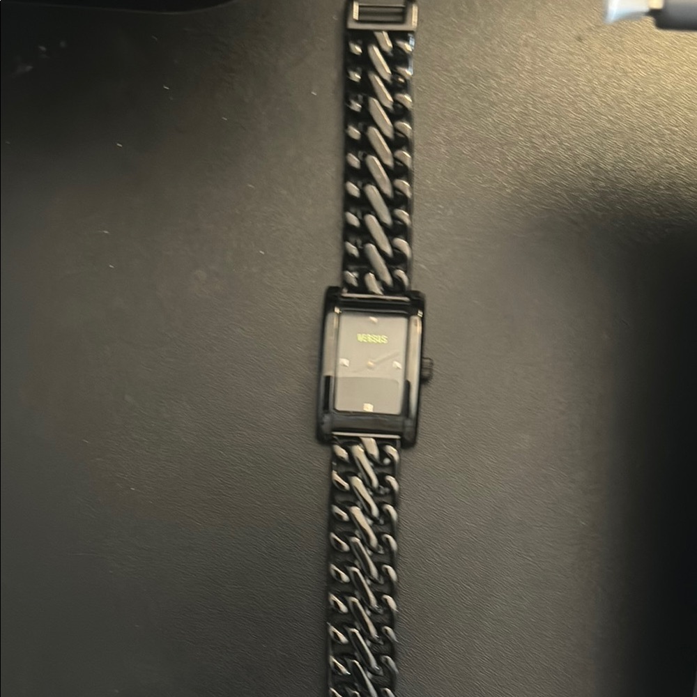 Versus Black Chain Link Watch